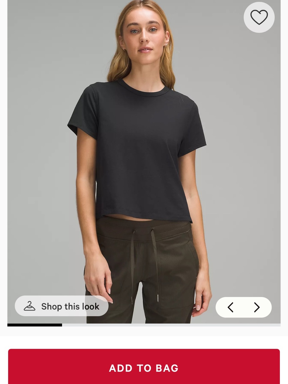 lululemon classic fit cotton blend tshirt